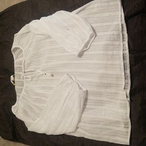 Adrienne vittadini qarter sleeve dress shirt